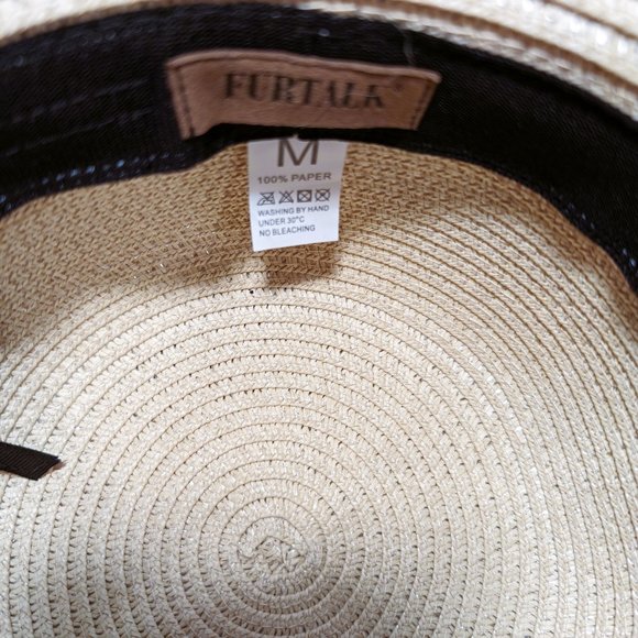 FURTALK Women's Summer Wide Brim Sun Beach Hat with Ribbon, size M - Picture 5 of 5